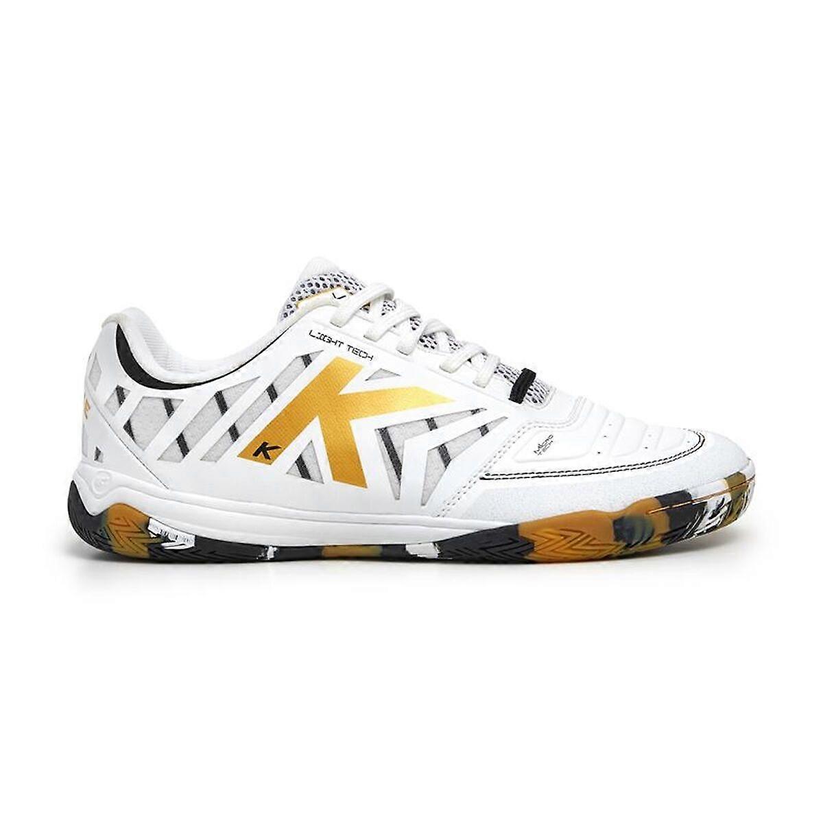 Kelme Unisex Futsal Shoes All In White-Gold-Black