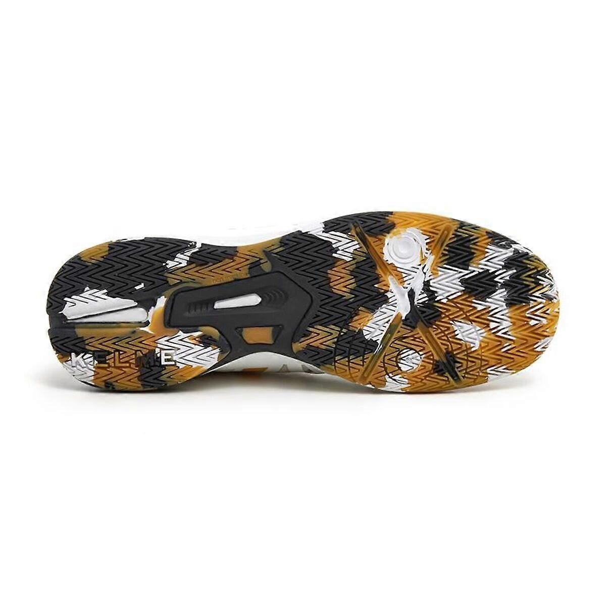 Kelme Unisex Futsal Shoes All In White-Gold-Black