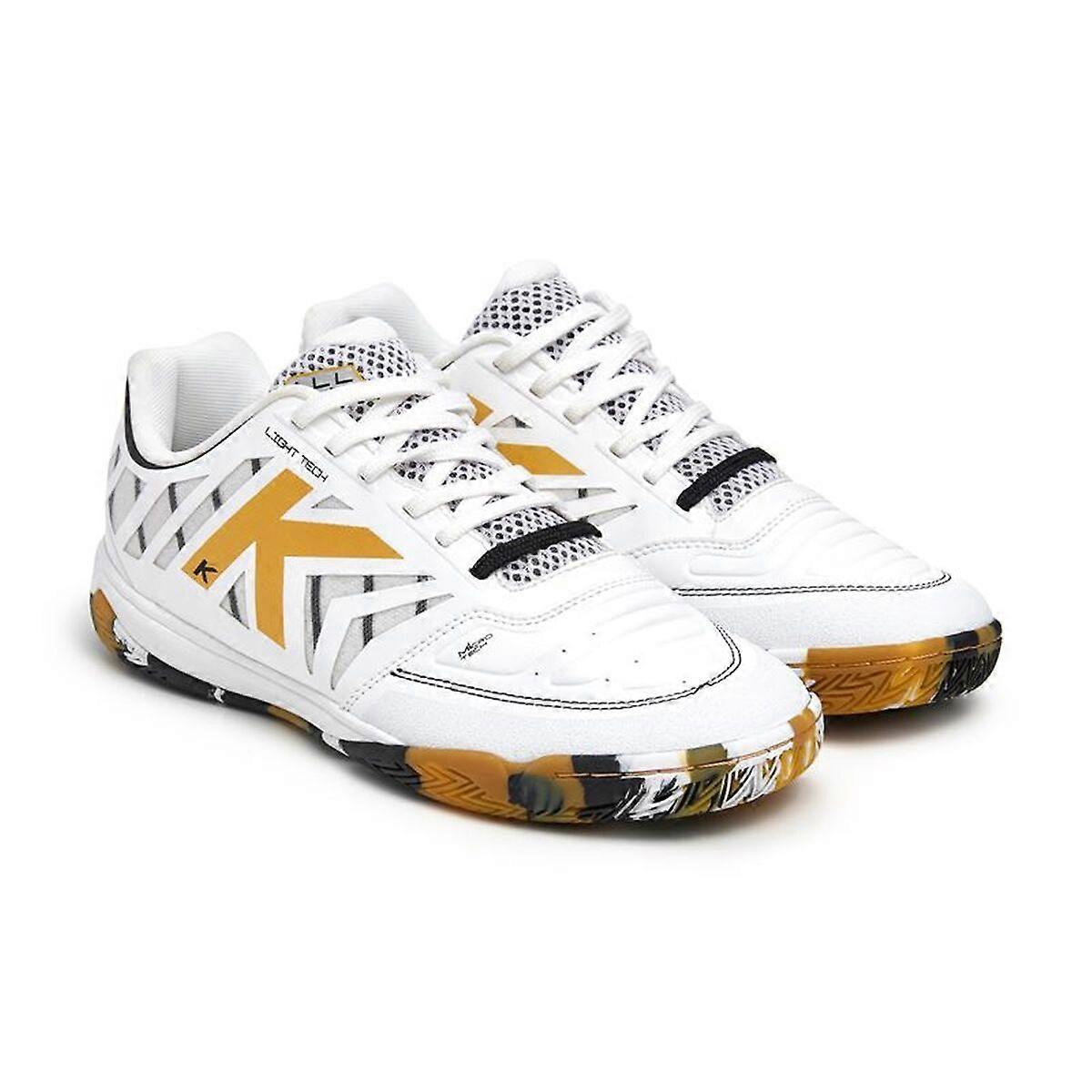 Kelme Unisex Futsal Shoes All In White-Gold-Black