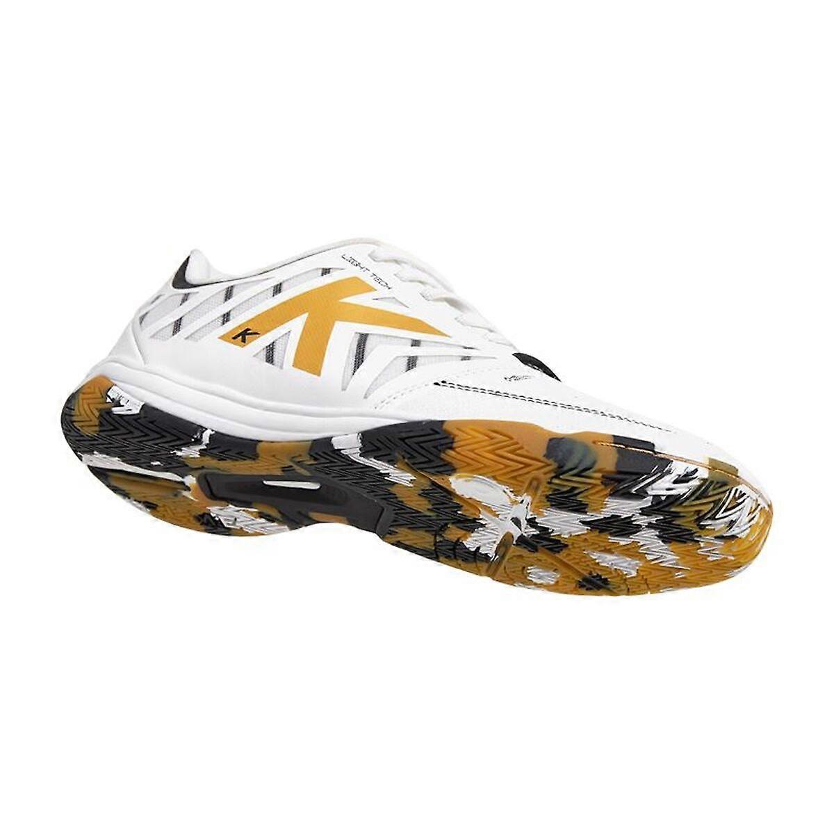 Kelme Unisex Futsal Shoes All In White-Gold-Black
