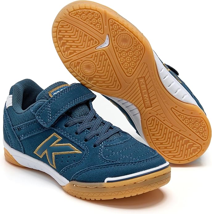 Kelme Precision Elastic Futsal Shoes Navy- White