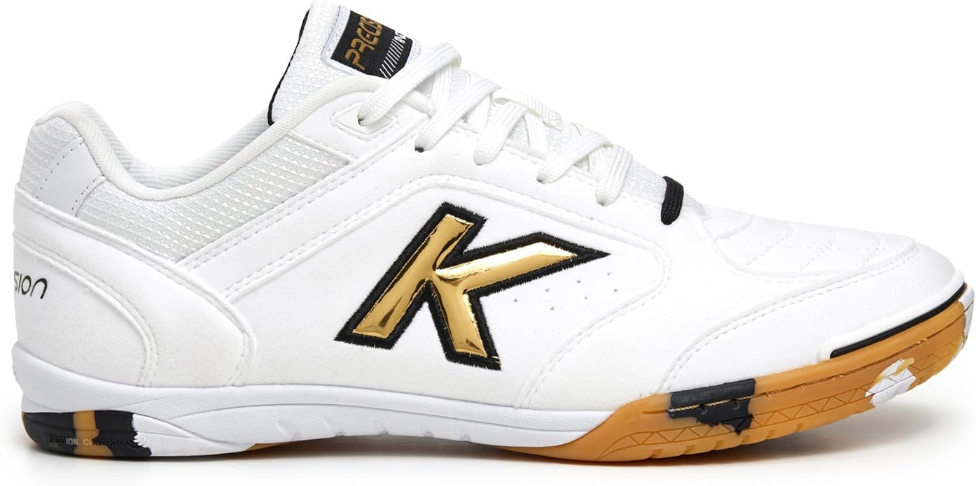 Kelme Precision  Futsal Shoes White-Gold-Black