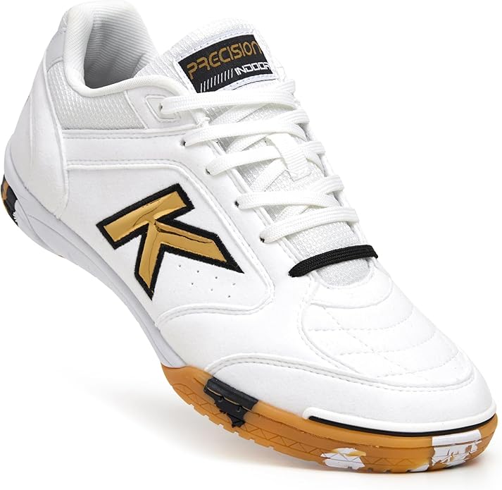 Kelme Precision  Futsal Shoes White-Gold-Black