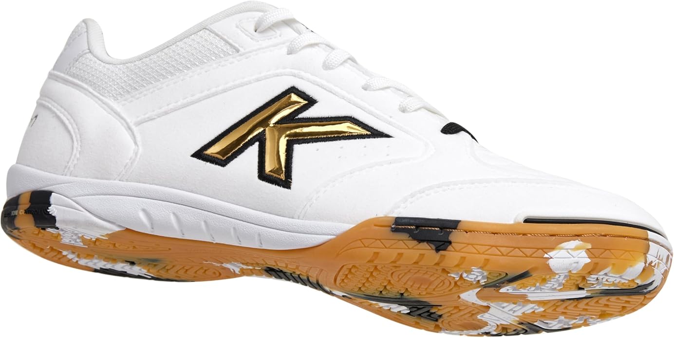Kelme Precision  Futsal Shoes White-Gold-Black