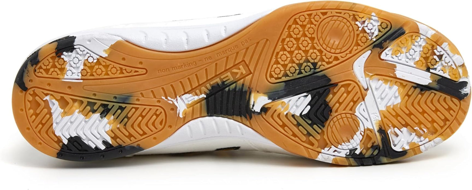 Kelme Precision  Futsal Shoes White-Gold-Black