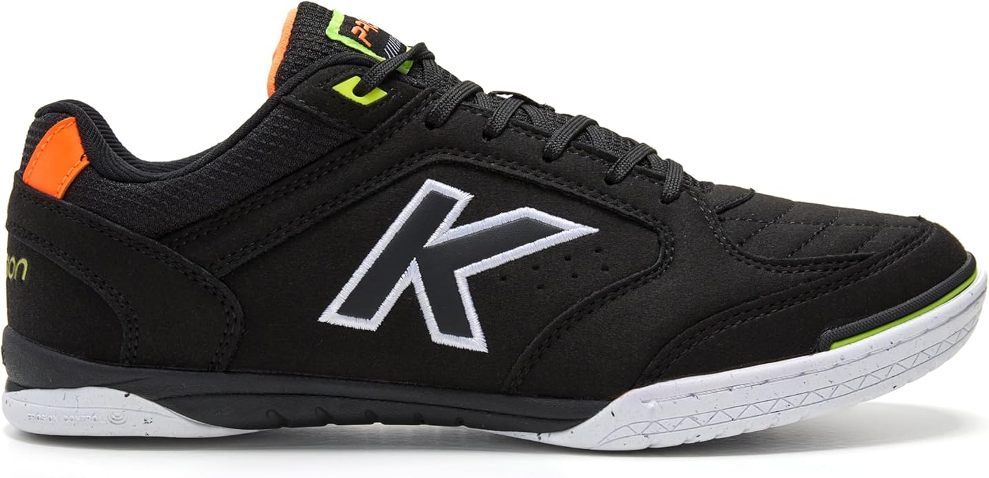 Kelme Precision Elastic Futsal Shoes Black and Orange